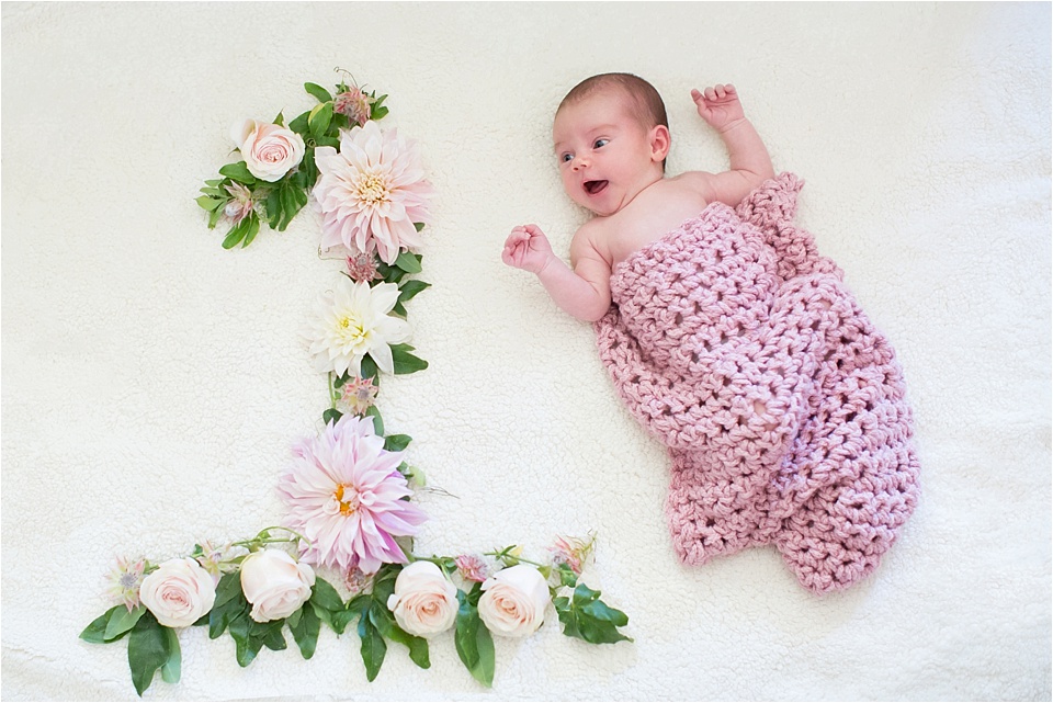 1st month baby shoot